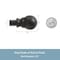 Kenney Mfg Kenney Davenport 1/2 Petite Cafe Decorative Window Curtain Rod, 48-86, Matte Black KN55929 - alternate 5